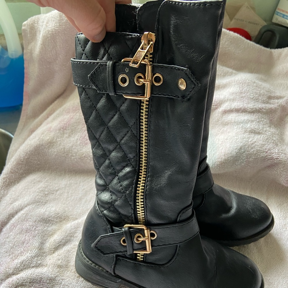 Toddler size 9 moto style boots
